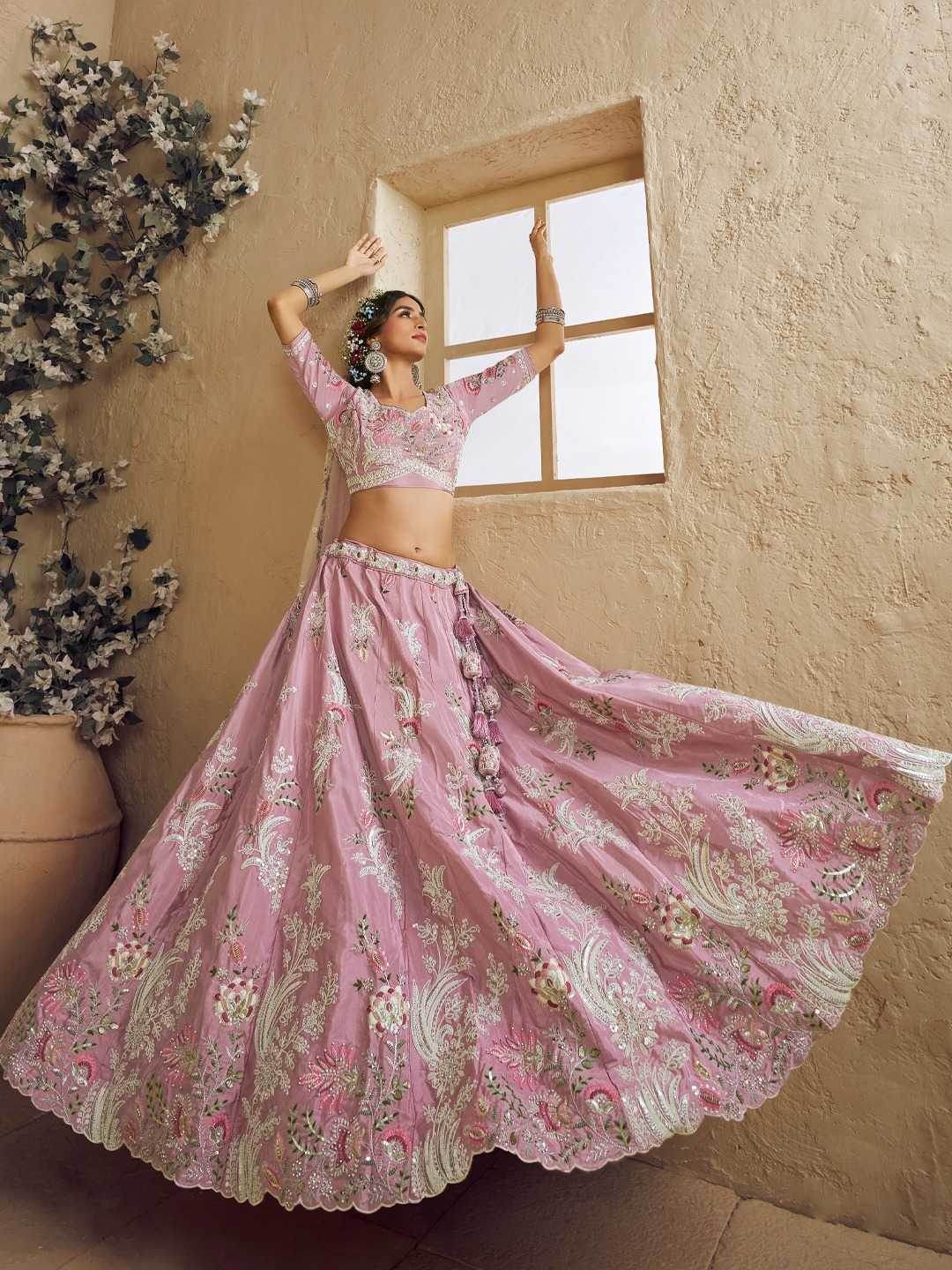 Satin Silk Lehenga - MYLUXURY LANE ENTERPRISE